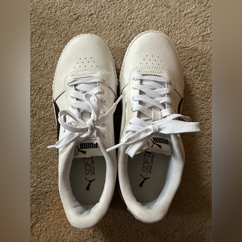 Puma Classic White and Black Sneakers